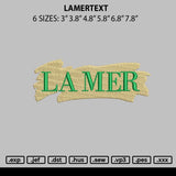Lamertext Embroidery File 6 Sizes