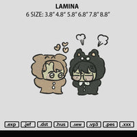 Lamina Embroidery File 6 sizes