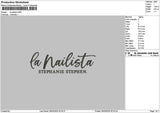 Nailistatext Embroidery File 6 sizes