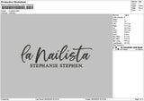 Nailistatext Embroidery File 6 sizes