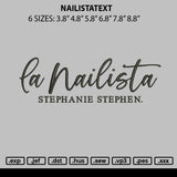 Nailistatext Embroidery File 6 sizes
