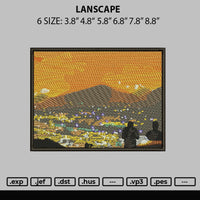 Landscape Embroidery File 6 sizes