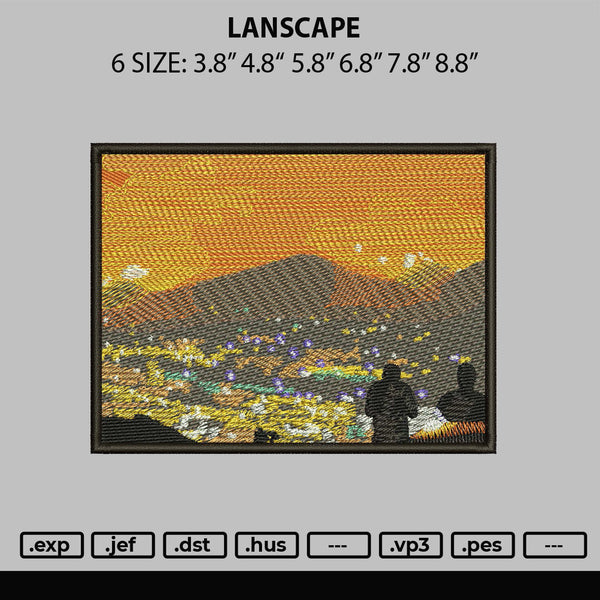 Landscape Embroidery File 6 sizes