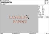 Lashedtext 2909 Embroidery File 6 sizes