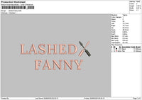 Lashedtext 2909 Embroidery File 6 sizes