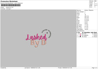 Lashedtext 1306 Embroidery File 6 sizes
