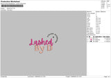 Lashedtext 1306 Embroidery File 6 sizes