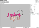 Lashedtext 1306 Embroidery File 6 sizes