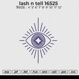 Lash n tell 16525 Embroidery File 4 size