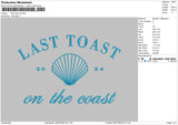 Toast Text V2 Embroidery File 6 sizes