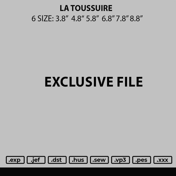 La Toussuire Embroidery File 6 sizes