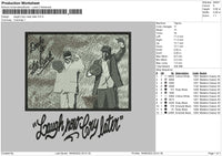 Laugh Now Cry Later Embroidery File 4 size