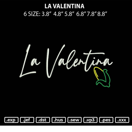 La Valentina Embroidery file 6 sizes
