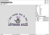 Lavendertext Embroidery File 6 sizes