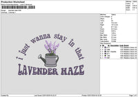Lavendertext Embroidery File 6 sizes