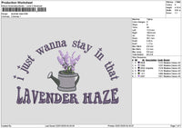 Lavendertext Embroidery File 6 sizes