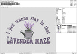 Lavendertext Embroidery File 6 sizes