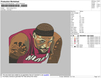 Lebron James Embroidery File 4 size
