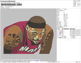 Lebron James Embroidery File 4 size