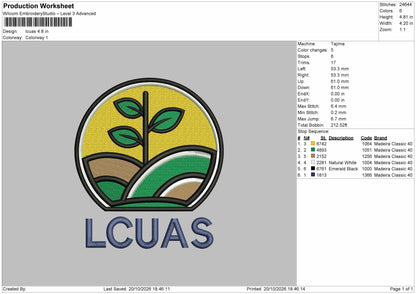 Lcuastext Circle Embroidery Machine Design File 6 sizes