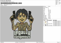Legally Dangerous Embroidery File 4 size