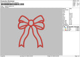 Bow 0124 App Embroidery File 6 sizes