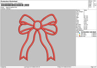 Bow 0124 App Embroidery File 6 sizes