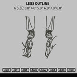 Legs Outline Embroidery File 6 sizes