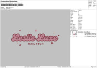 Luxe Text Embroidery File 6 sizes