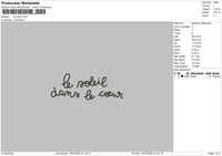 Soleiltext Embroidery File 6 sizes