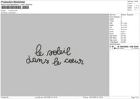 Soleiltext Embroidery File 6 sizes