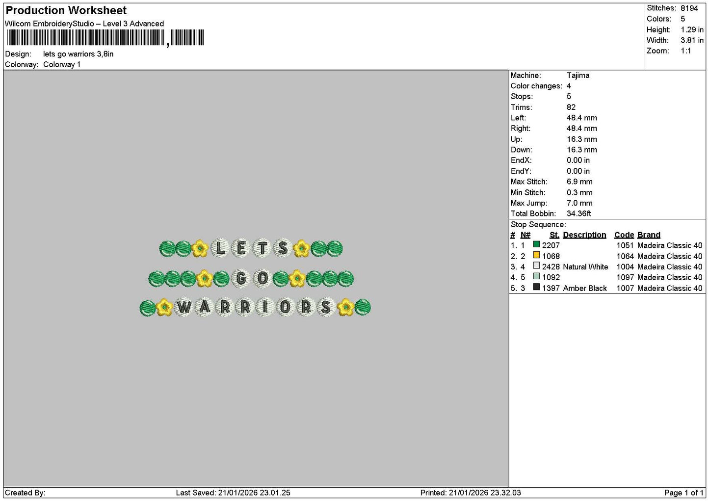 Warrirostext Embroidery File 6 sizes