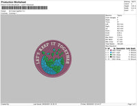 Lets Keep It Together Embroidery File 4 size