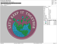 Lets Keep It Together Embroidery File 4 size