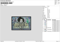 Level Up Embroidery File 6 sizes