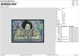 Level Up Embroidery File 6 sizes