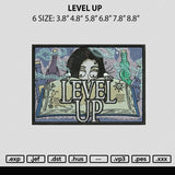 Level Up Embroidery File 6 sizes