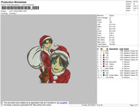 Levi Christmas Embroidery File 4 size