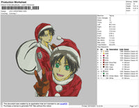 Levi Christmas Embroidery File 4 size