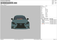 Lexus Car V4 Embroidery File 6 sizes