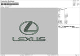 Lexus Puff Embroidery File 6 sizes