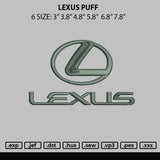 Lexus Puff Embroidery File 6 sizes