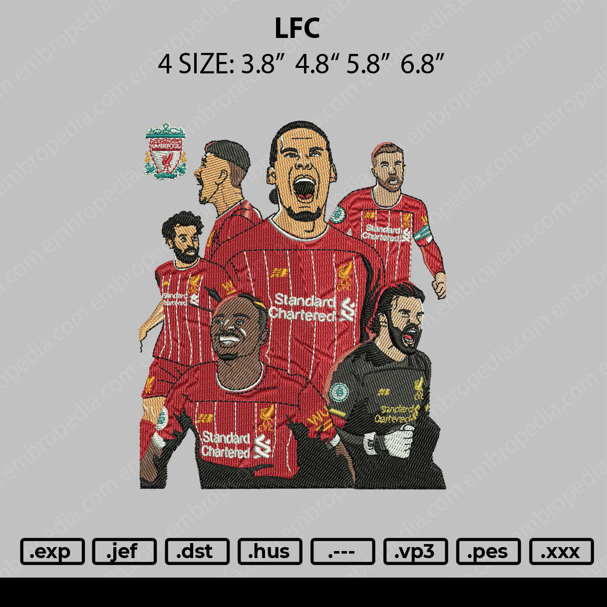 LFC Embroidery File 4 size