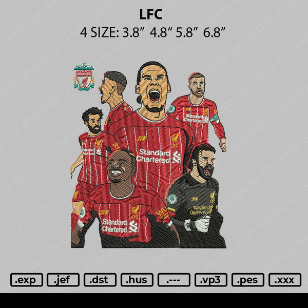 LFC Embroidery File 4 size