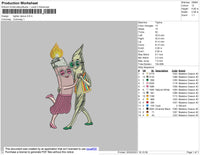 Lighter Dance Embroidery File 4 size