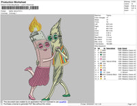 Lighter Dance Embroidery File 4 size