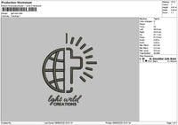 Wrld Text Embroidery File 6 sizes