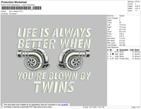 Life Is Always Embroidery File 4 size