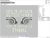 Life Is Always Embroidery File 4 size