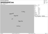 Life Where Love Embroidery FIle 4 size